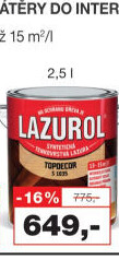 Lazura na dřevo Topdecor Lazurol