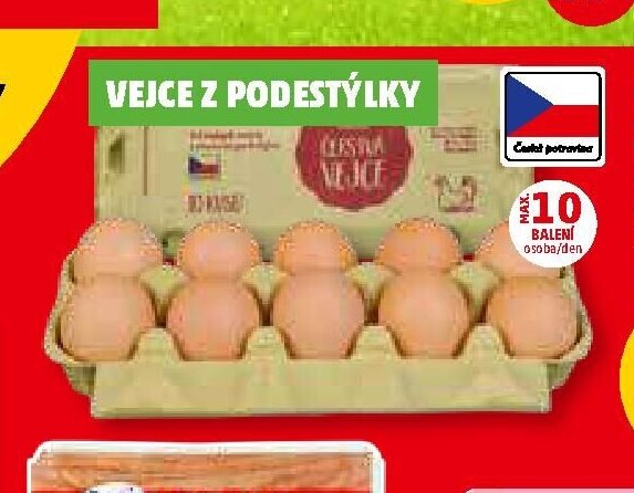 ČERSTVÁ VEJCE Z PODESTÝLKY KARLOVA KORUNA