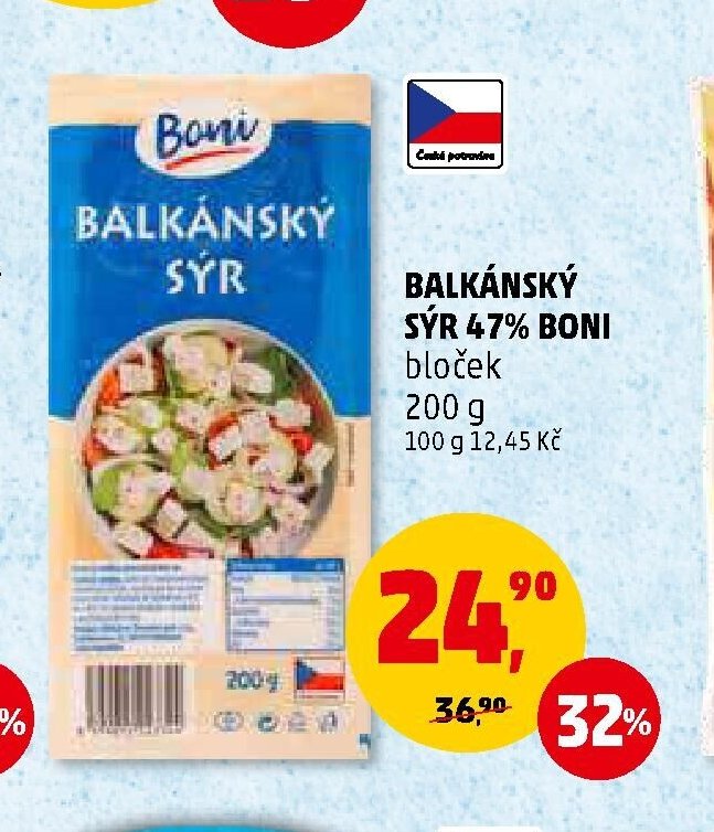 BALKÁNSKÝ SÝR 47% BONI bloček