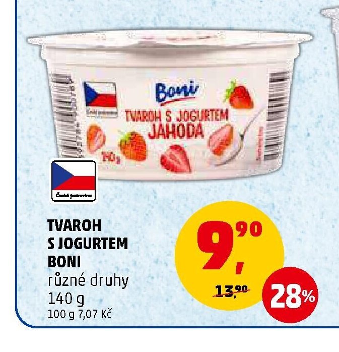 TVAROH S JOGURTEM BONI různé druhy