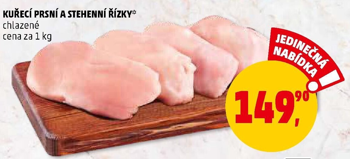 Kuřecí prsní a stehenní řízky