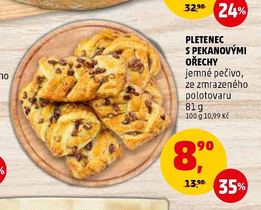 Pletenec s pekanovými ořechy