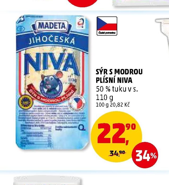 SÝR S MODROU PLÍSNÍ NIVA
