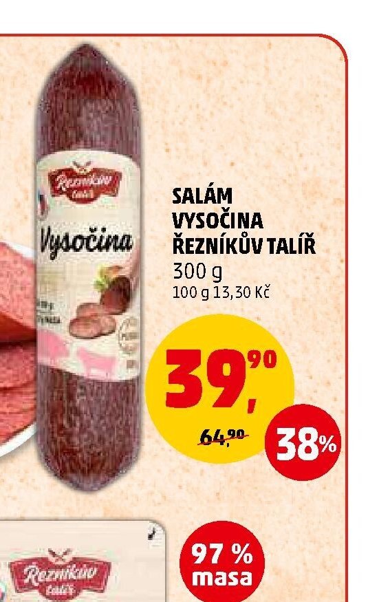 Salám Vysočina Řezníkův talíř