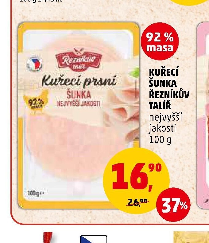 Kuřecí šunka Řezníkův talíř nejvyšší jakosti
