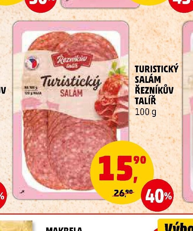 Turistický salám Řezníkův talíř
