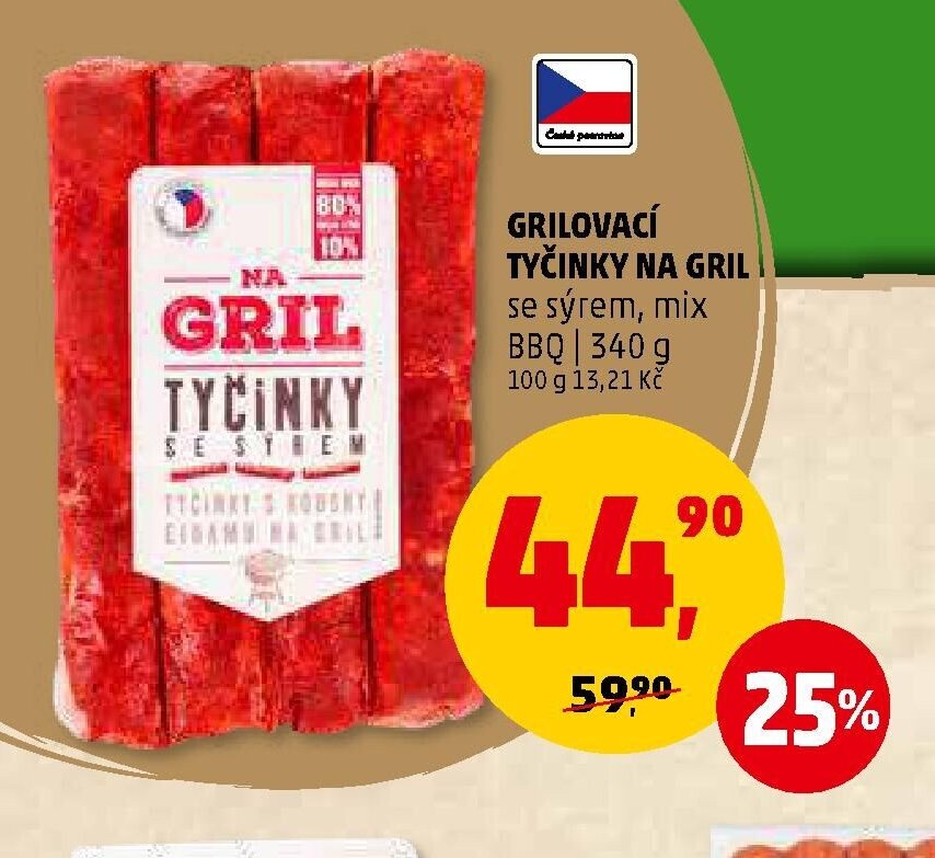 Grilovací tyčinky na gril se sýrem