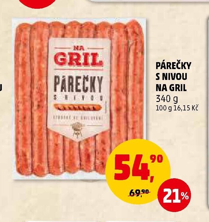 Párečky s nivou na gril