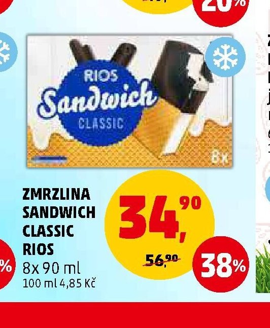 Zmrzlina Sandwich Classic Rios