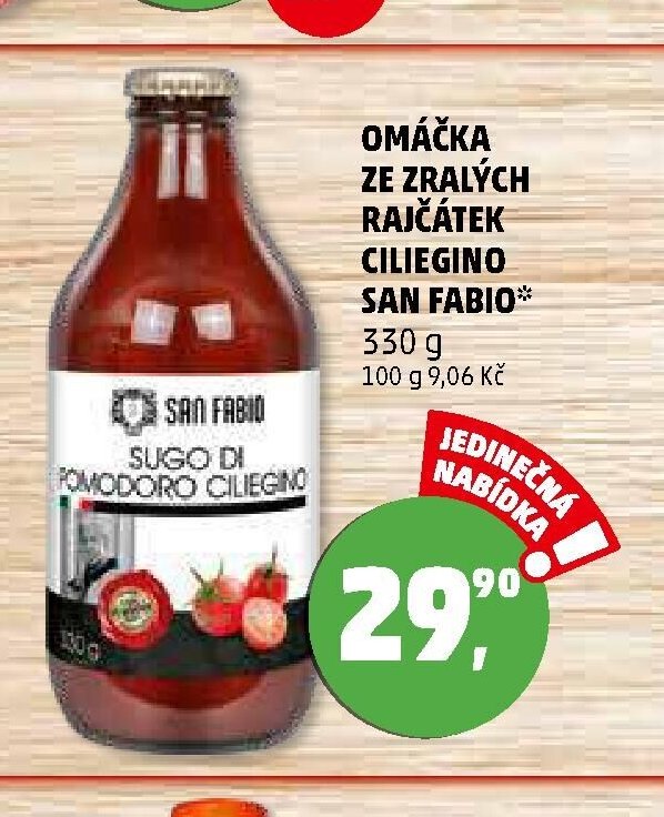 OMÁČKA ZE ZRALÝCH RAJČATEK CILIEGINO SAN FABIO
