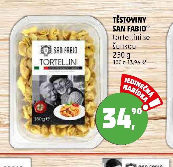 TĚSTOVINY SAN FABIO TORTELLINI se šunkou 250 g