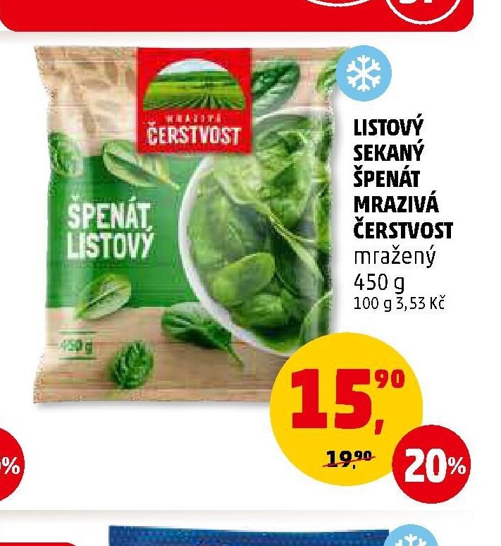 LISTOVÝ SEKANÝ ŠPENÁT MRAZIVÁ ČERSTVOST