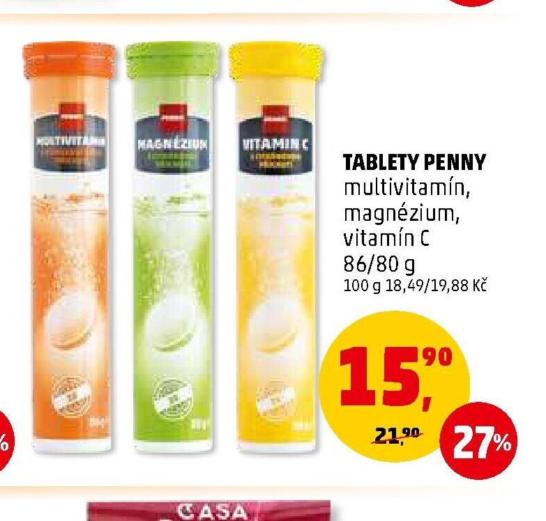 TABLETY PENNY multivitamín, magnézium, vitamín C