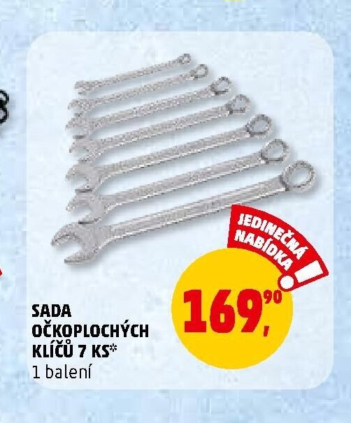 SADA OČKOPLOCHÝCH KLÍČŮ 7 KS