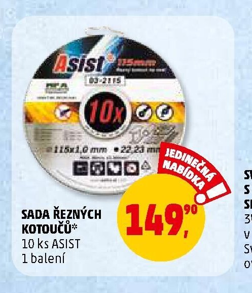 SADA ŘEZNÝCH KOTOUČŮ