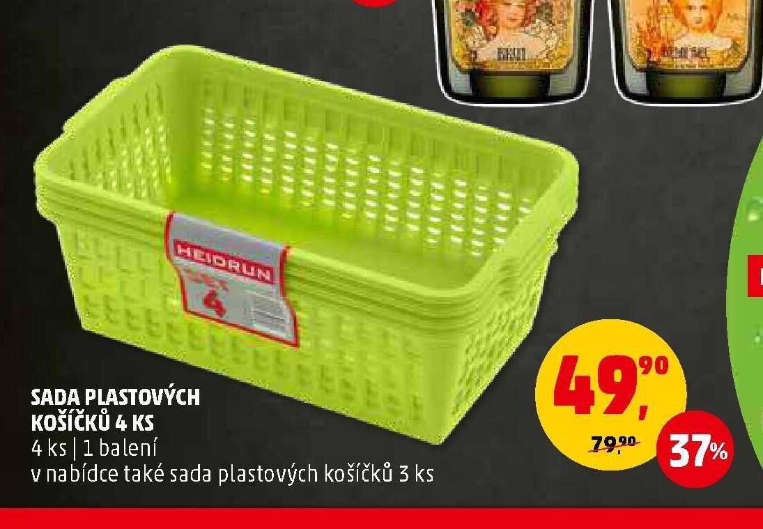 SADA PLASTOVÝCH KOŠÍČKŮ 4 KS