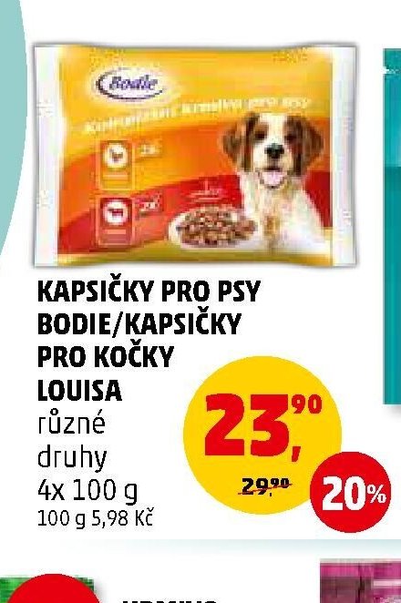 KAPSIČKY PRO PSY BODIE/KAPSIČKY PRO KOČKY LOUISA různé druhy 4x 100 g
