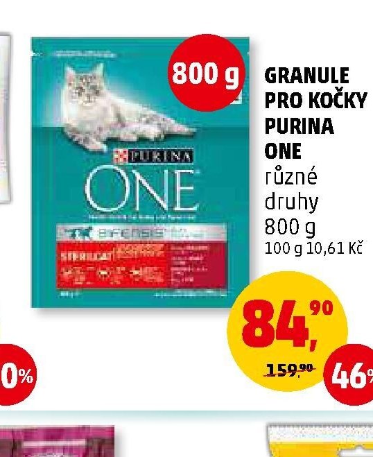 GRANULE PRO KOČKY PURINA ONE různé druhy 800 g