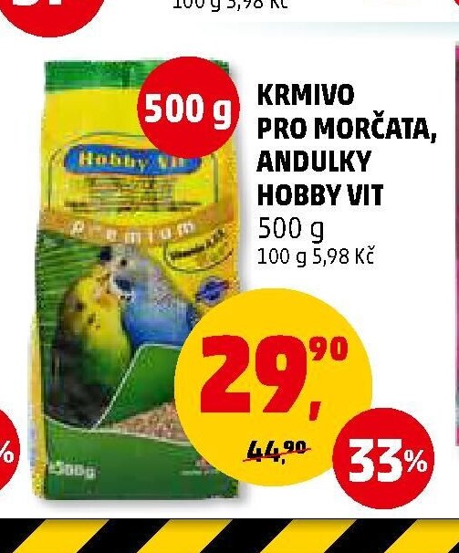 KRMIVO PRO MORČATA, ANDULKY HOBBY VIT 500 g