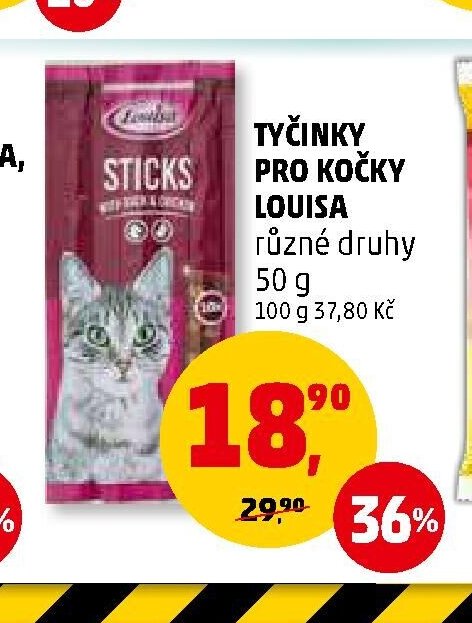 TYČINKY PRO KOČKY LOUISA různé druhy 50 g