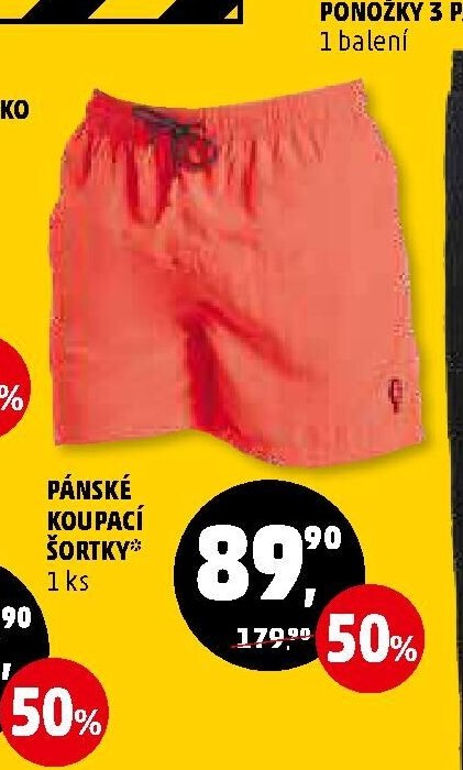 PÁNSKÉ KOUPACÍ ŠORTKY 1 ks