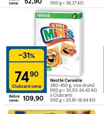 Nestlé Cereálie 360-450 g