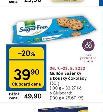 Gullón Sušenky s kousky čokolády 150 g