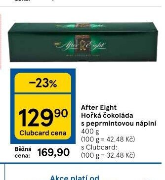 After Eight Hořká čokoláda s peprmintovou náplní 400 g