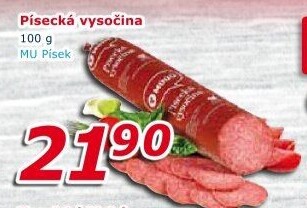 Salám Vysočina písecká Maso uzeniny Písek