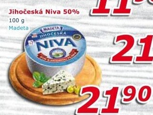 Sýr Niva Jihočeská 50% Madeta
