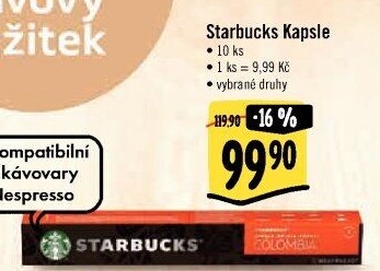 Kapsle Nespresso Starbucks