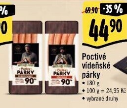 Párky vídeňské poctivé Kostelecké uzeniny
