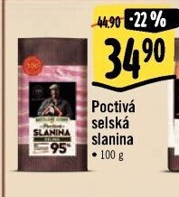 Poctivá selská slanina Kostelecké uzeniny