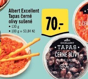 Tapas Černé sušené olivy Albert Excellent