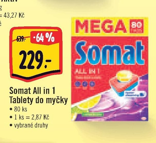 Somat All in 1 Tablety do myčky