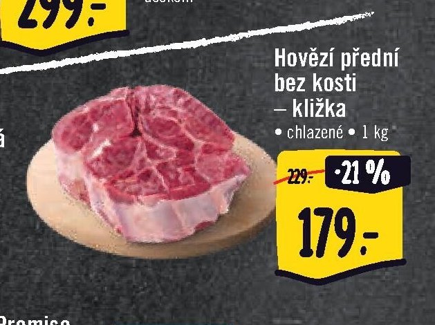 Hovězí přední bez kosti - kližka