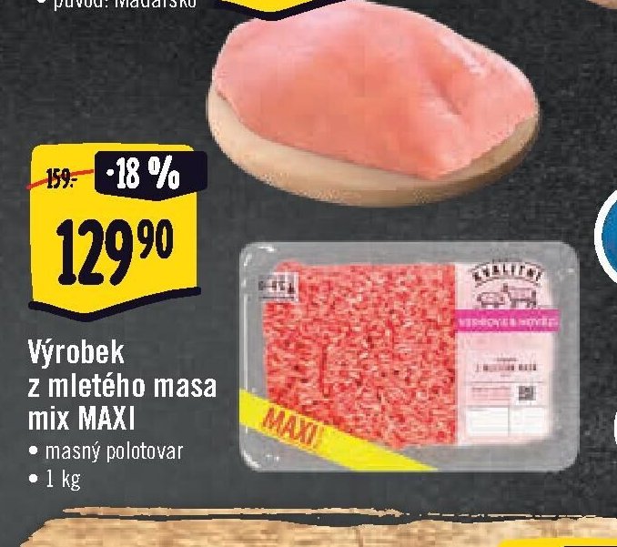 Výrobek z mletého masa mix MAXI