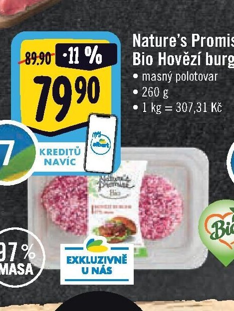 Nature's Promise Bio Hovězí burger