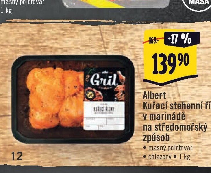 Albert Kuřecí stehenní řízky v marinádě na středomořský způsob