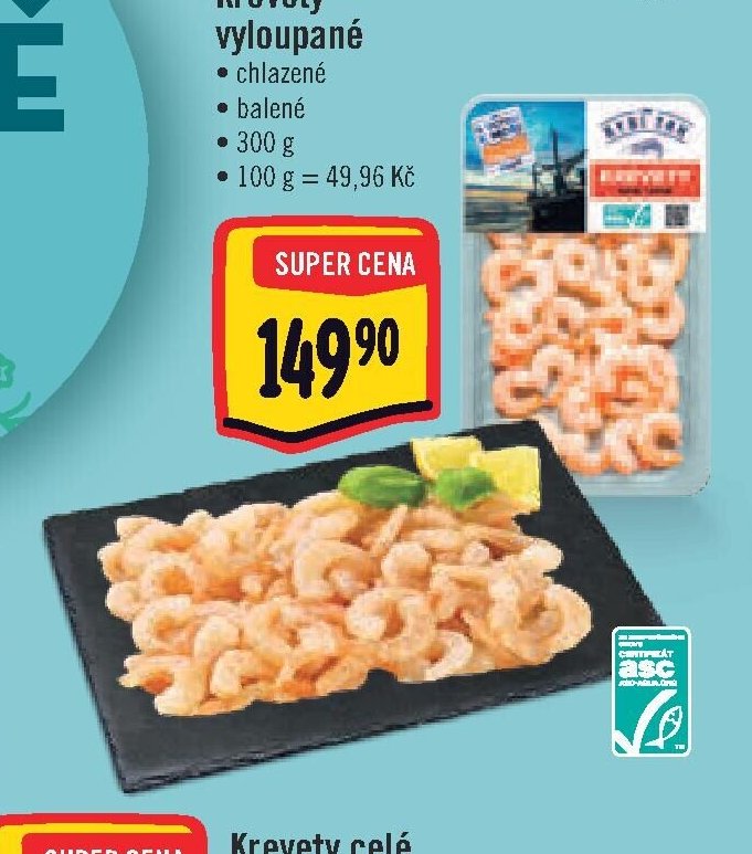 Krevety vyloupané