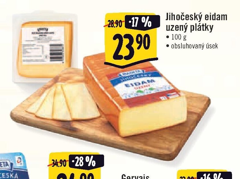 Jihočeský eidam uzený plátky
