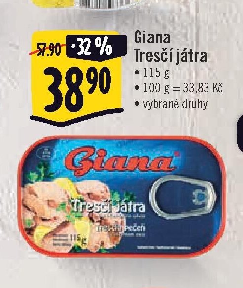 Giana Tresčí játra 115 g