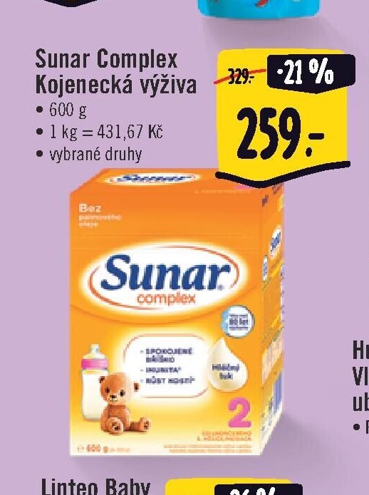 Sunar Complex Kojenecká výživa