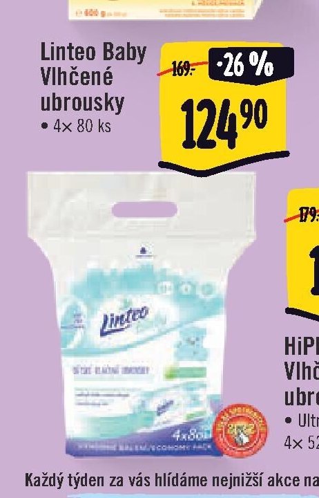 Linteo Baby Vlhčené ubrousky
