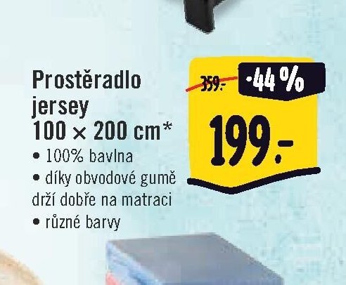 Prostěradlo jersey 100 x 200 cm