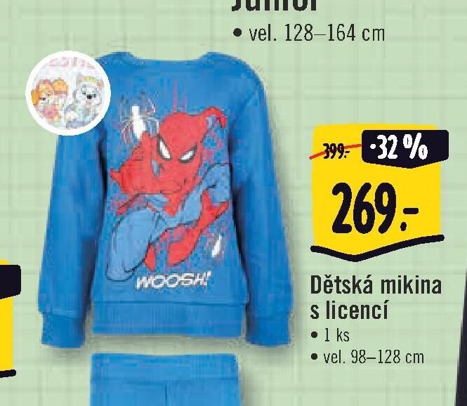 Dětská mikina s licencí