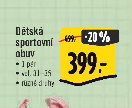 Dětská sportovní obuv