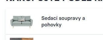 Sedací soupravy a pohovky
