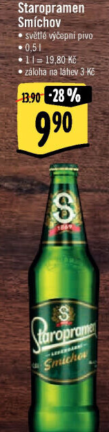 Pivo světlé výčepní 10° Smíchov Staropramen