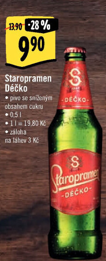 Pivo světlé výčepní Déčko Staropramen